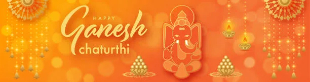 Happy Ganesh Chaturthi greetings festival vector illustration design. ganesh chaturthi 2025 date Chalisa PDF